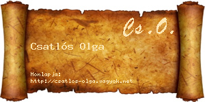 Csatlós Olga névjegykártya